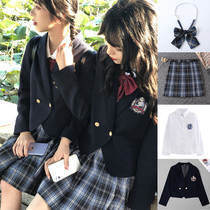 JK Skirt Original Genuine suits Suit Uniform Suit Autumn Winter Plaid Skirt Childrens High School Graduate School Wind School Uniforms