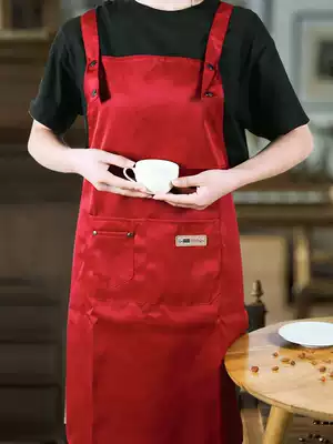 Nordic fashion apron simple waterproof kitchen dining room studio waiter men's and women's home skirt Korean gown