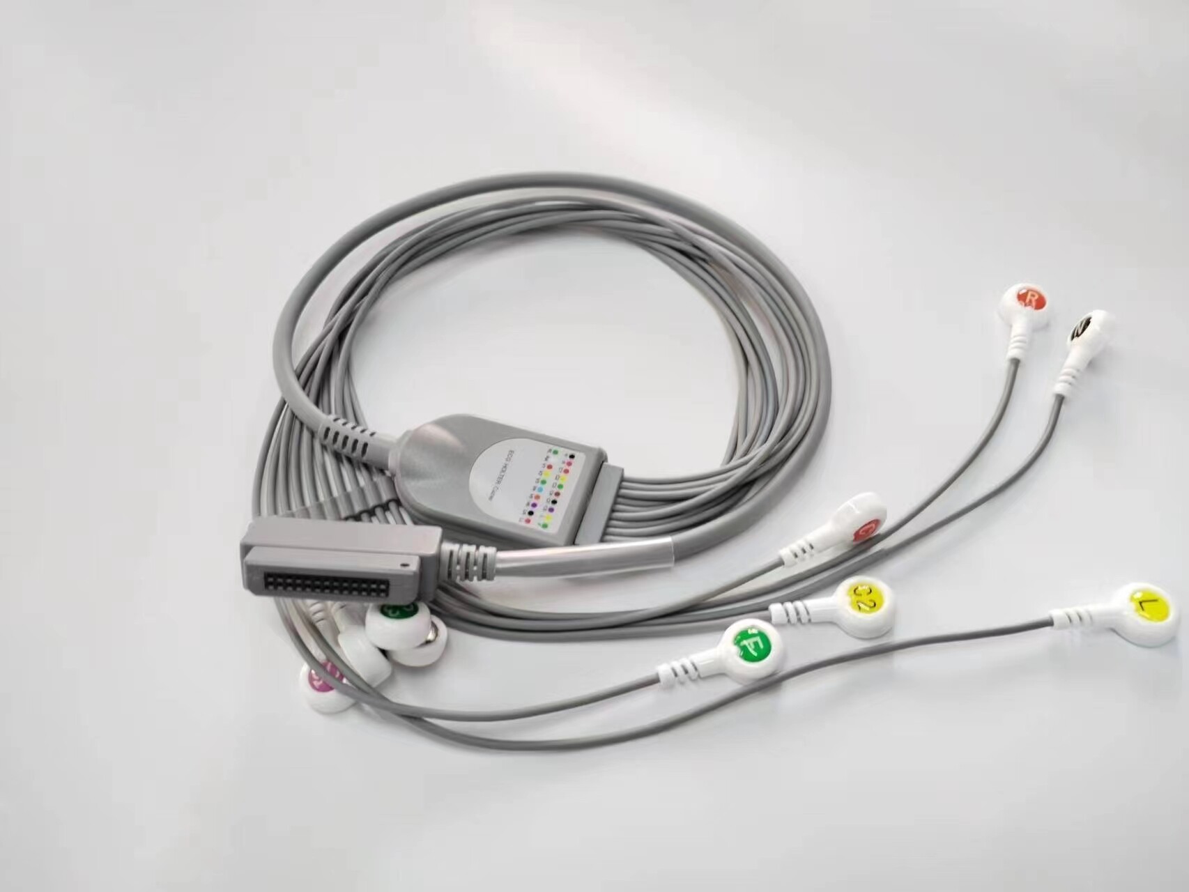 监护仪配件MAECG-200动态心电记录分析十二导联线 白色动态记录盒