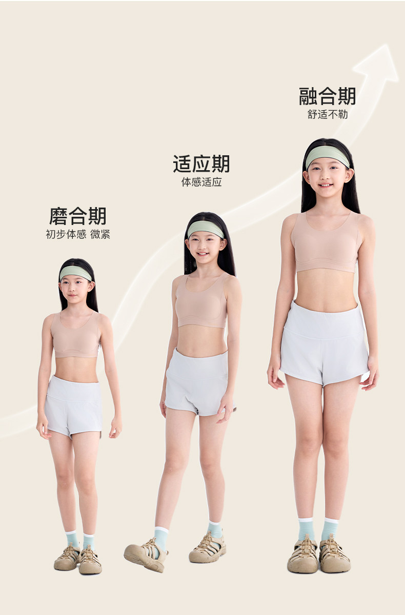 likeuu女童内衣青春发育期背心学生少女文胸青少年驼背矫正神器 — 18