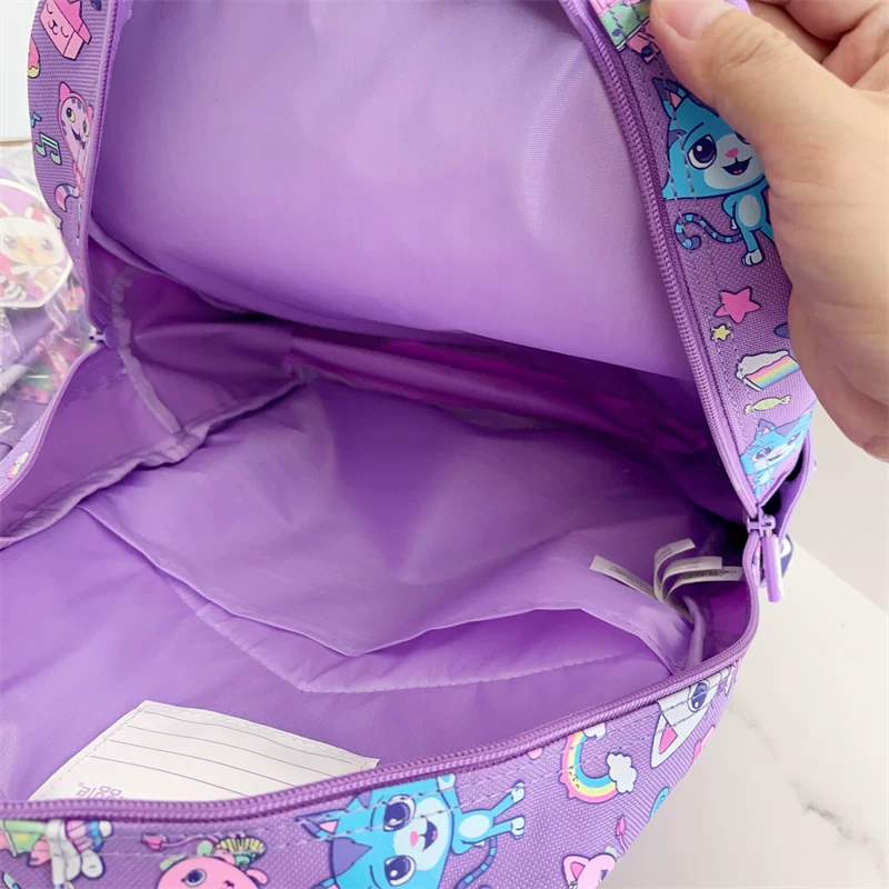 School bag for kindergarten for the first grade, purple doll house, backpack, 3-6 years