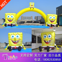 Inflatable SpongeBob SquarePants Air Model SpongeBob SquarePants Inflatable Arches Sit Stand Stand SpongeBob SquarePants Opening Event Promotion