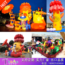 Large inflatable flower simulation flower shopping mall creative plant inflatable light mushroom lotus decorative props model