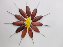 Shanghai Card Gold Lan Hook Pin Africa Yellow Flowers Pear Wood Handle Small Fat Son Red Wood Handmade DIY Woven Hair Line