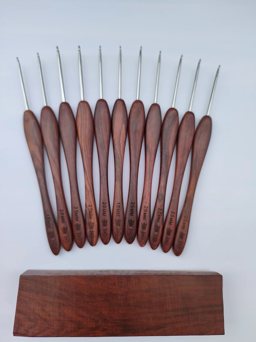 Shanghai Card Gold Lan Hook Needle Yellow Flower Pear Round Head (Crochet Expert) Red Wood Handmade DIY Woven Hair Line