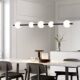 Restaurant Chandelier, Duplex Loft Villa Apartment, Study Room, Tea Room, Bar, Nordic Light Luxury Modern Minimalist Linear Chandelier
