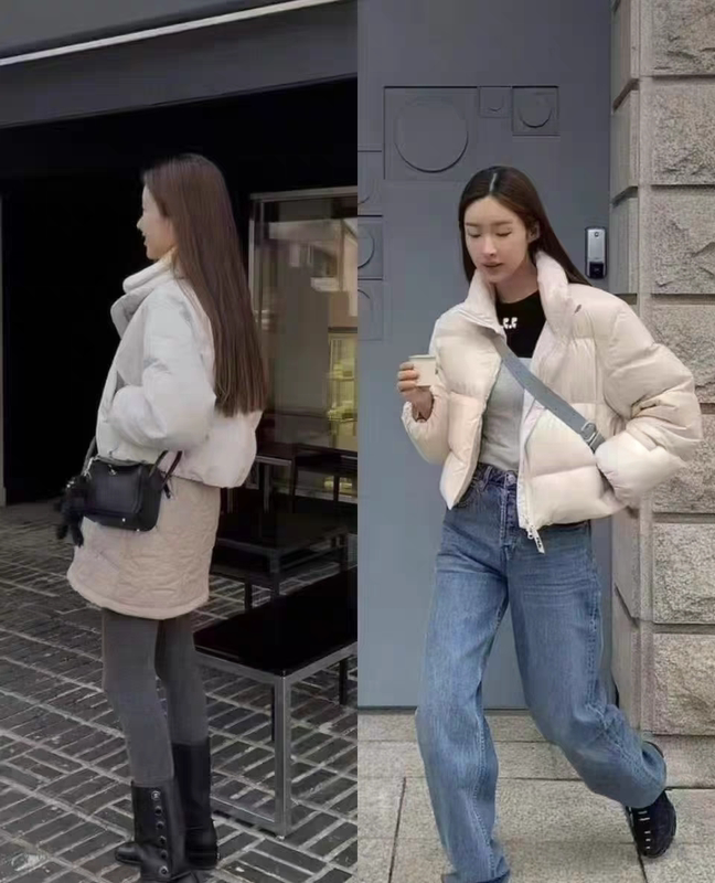 Feiliedong Same Style New Stand-Up Collar Short down Jacket for Women, Loose and Slimming Coat Qbd Feiliedong Same Style New Stand-Up Collar Short down Jacket for Women, Loose and Slimming Coat Qbd