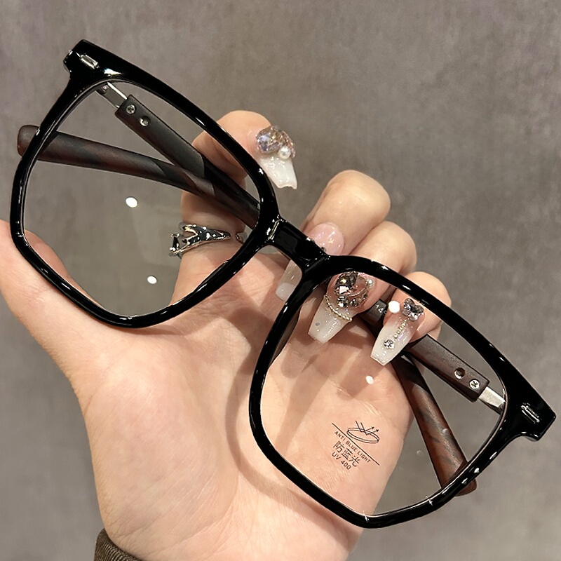 Kellen Dany France [Designer] New Black Frame Glasses for Women, Large Frame, No Makeup Look, Eyeglass Frames for Men