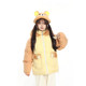 Cute and relaxed bear Velcro detachable hat cotton suit