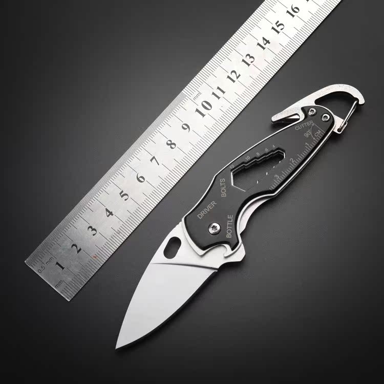 Portable multifunctional folding knife out of the box knife high hardness knife key chain portable folding knife outdoor EDC knife