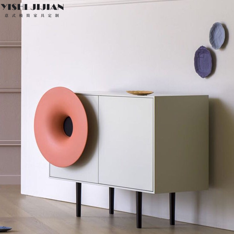 Italian modern minimalist speaker dining cabinet tea cabinet personality creative Nordic light luxury porch cabinet custom