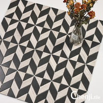 Retro Inron Bauhaus geometric natural tonics stone mosaic background wall toilet kitchen floor tiles tiles