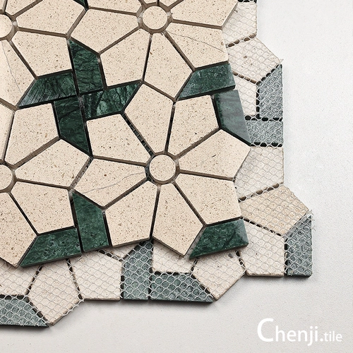 Ретро Гонконг в стиле темно -зеленый камень головоломка мозаика настенная наклейка бар арт кирпич ванная кухня кирпич