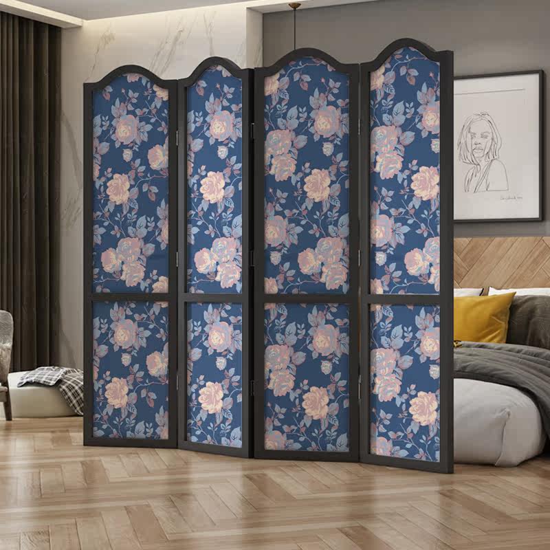 Nordic Screen Folding Folding Mobile Partition Living Room Bedroom Into Door Shielded Home Net Red Solid Wood Modern Minima Custom
