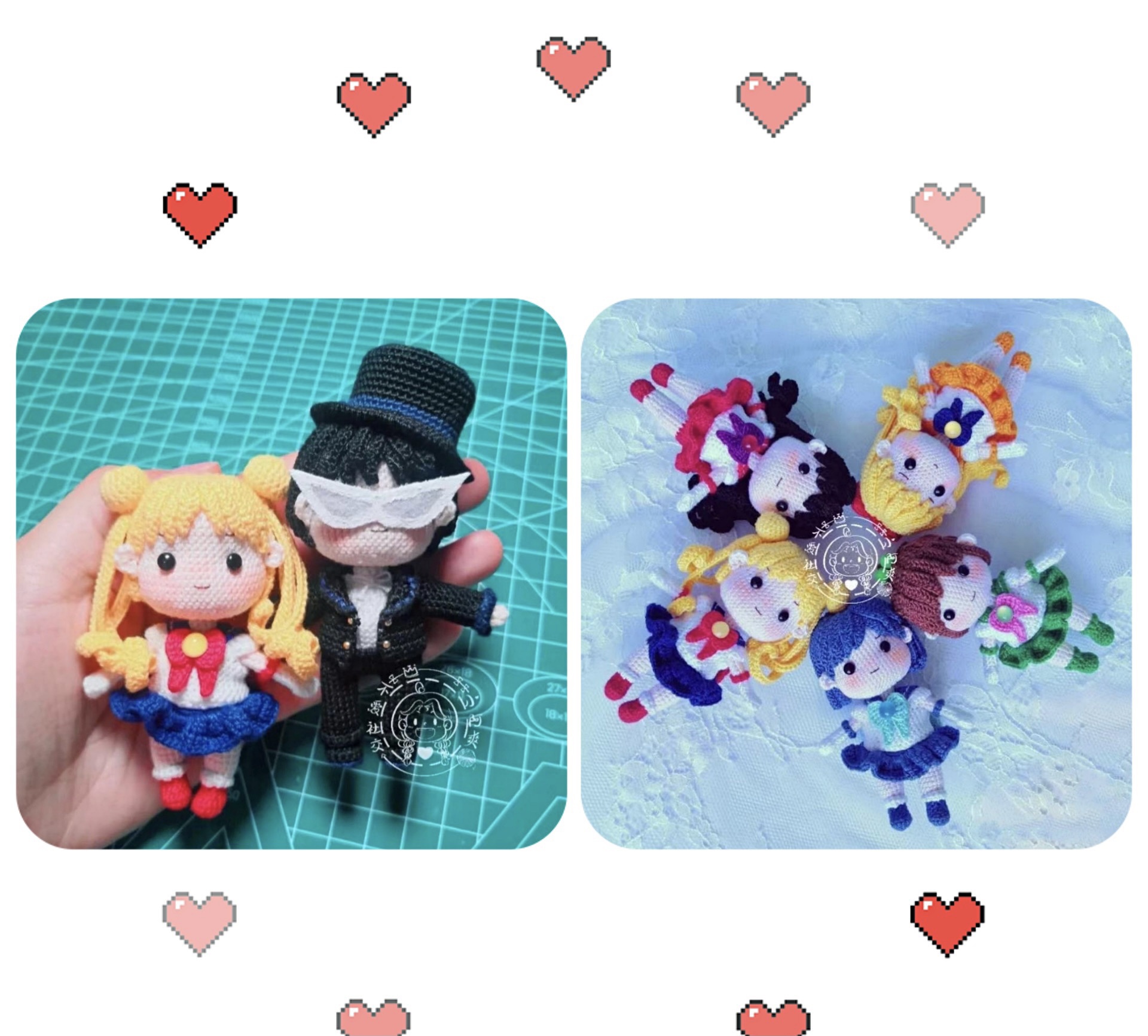 44 Little Ah Shuang Sailor Moon Crochet Illustration Night Dress Mask Shui Bingyue Electronic Illustration