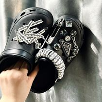 cross cros dongle shoes accessories buttons DIY slippers crocs shoes fog shoelaces crystal diamond triangular signage