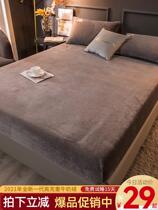 Winter suede clip 2021 cotton bed thickened bed Gasawara Single Piece Coral Suede Bed Gasawara New Children Four Sets Hood Hat