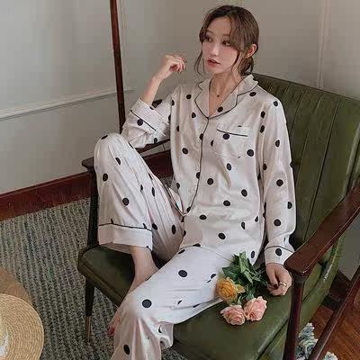 missponyo sleepwear ice silk with the same female summer thinness Po Point Home Superior Silk Cotton Casual Cool