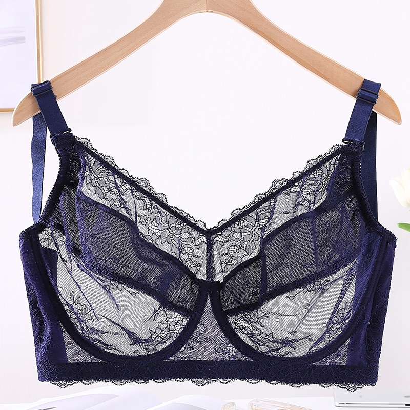Tang Fengmei Summer Plus-Size Ultra-Thin Bra, Lace Lingerie for Large Busts, Sexy Full-Cup Anti-Sagging Bra Tang Fengmei Summer Plus-Size Ultra-Thin Bra, Lace Lingerie for Large Busts, Sexy Full-Cup Anti-Sagging Bra