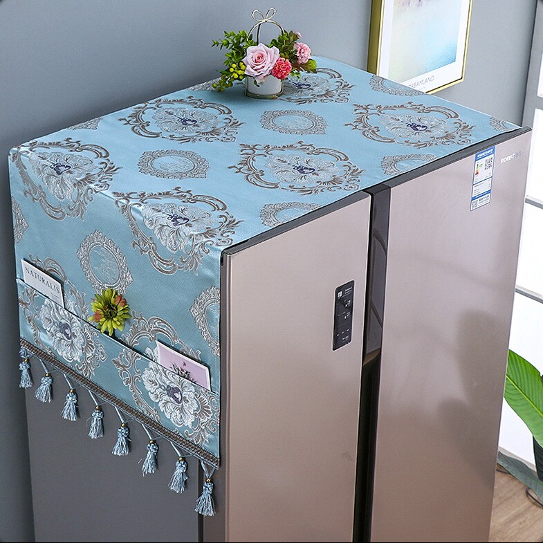 Net red refrigerator cover dust cover 2022 new dust cover cloth top dust cloth waterproof oil-proof light luxury decoration