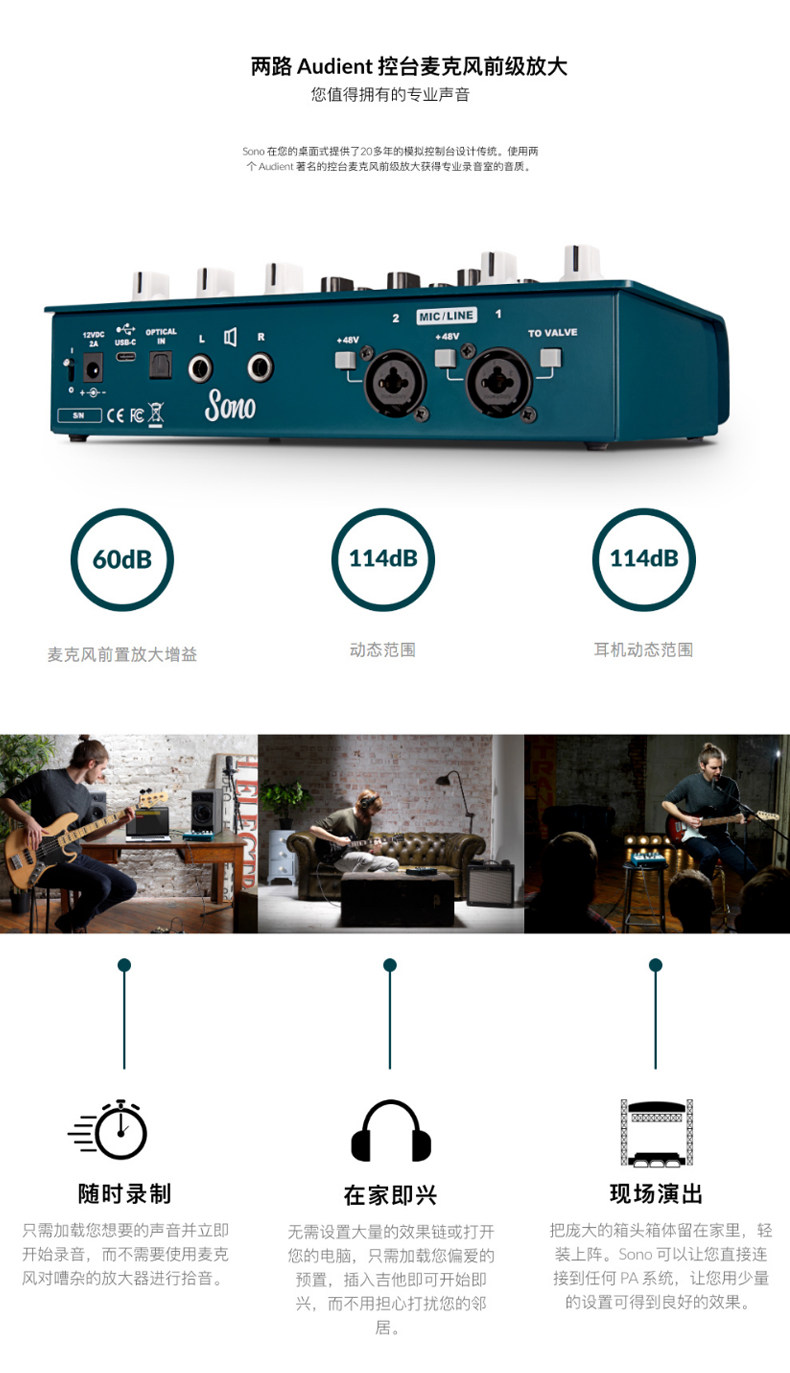 Audient/奥顿特 SONO插图7