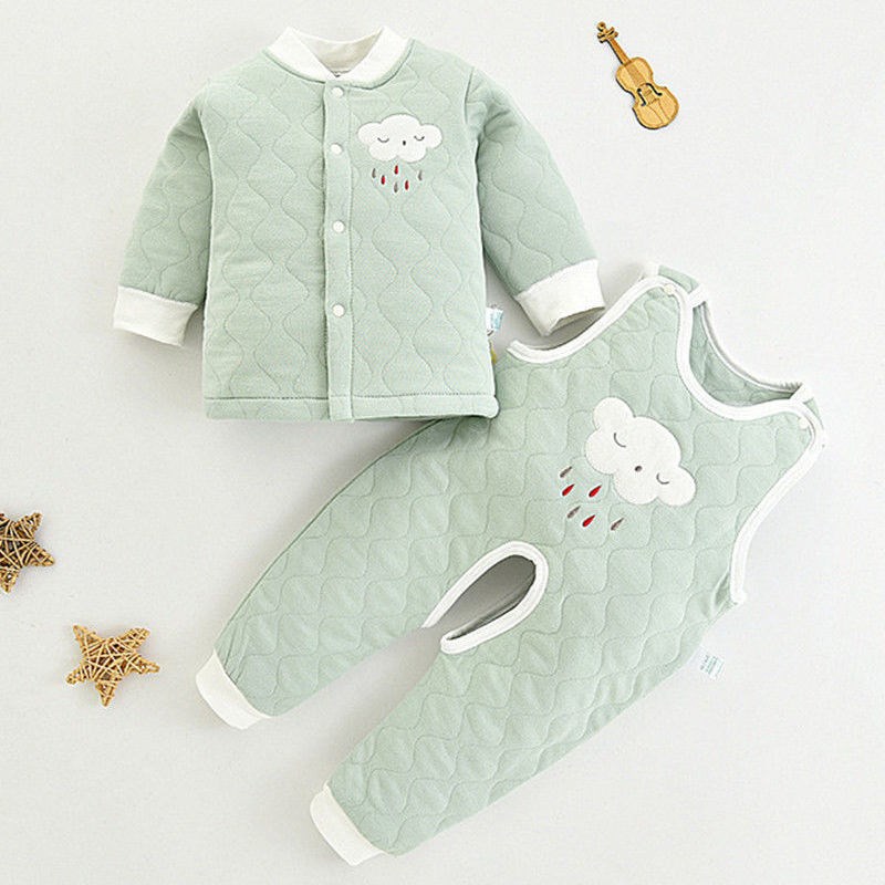 Baby Warm Clothes With Baby Bag Pants Suit Clip Cotton Baby Underwear Pure Cotton Newborn Children Clothes Pants Spring Fall Thickening
