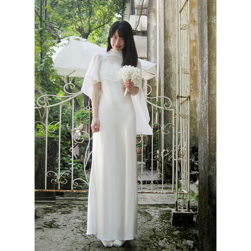 Note of Love White Tulle Cape Suspender Dress Two-Piece Set Bridal Dressing Gown Birthday Party Dress