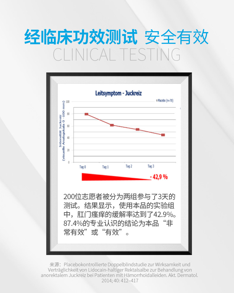 德国进口  Dr.KADE 急速缓痛痔疮膏 25g 图3