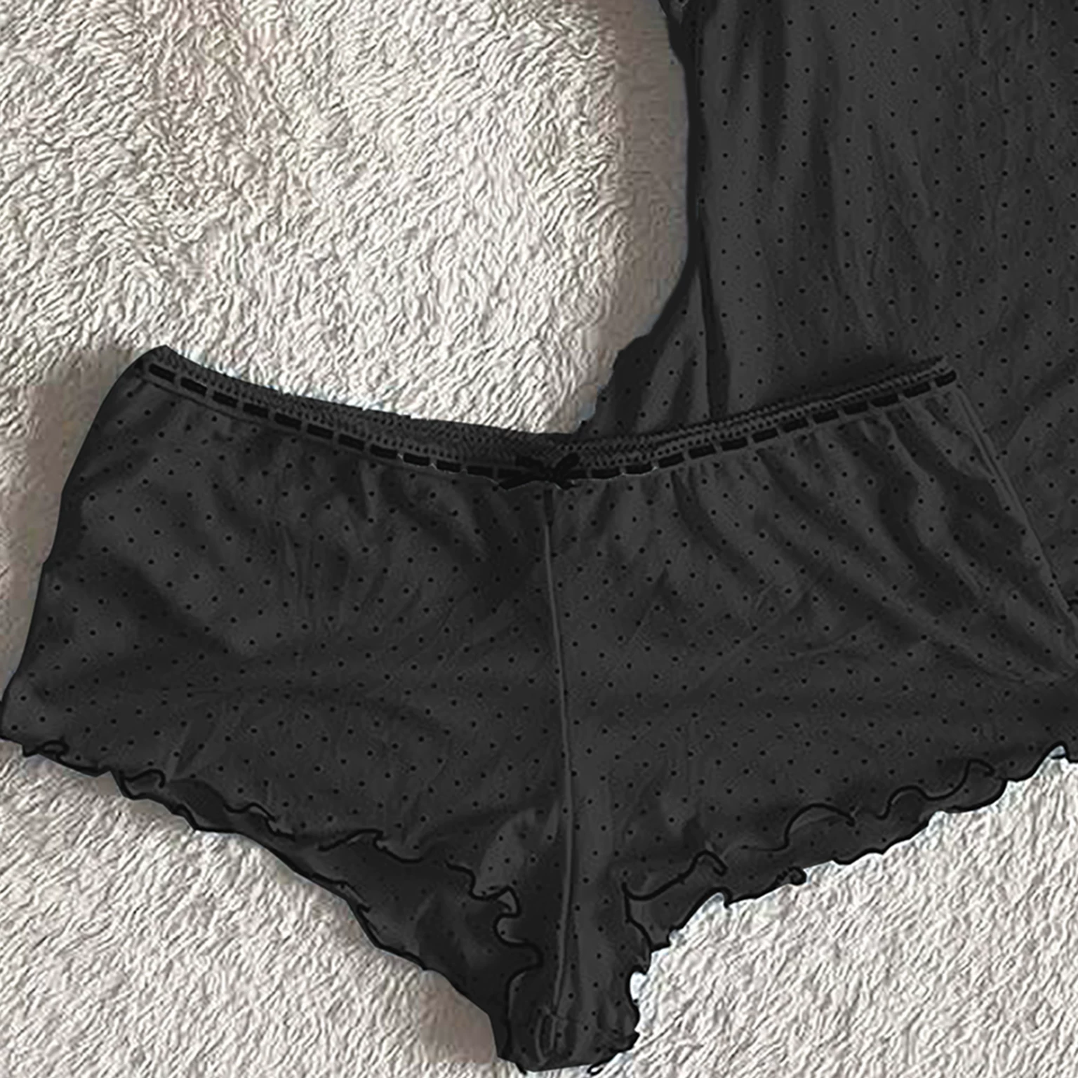 Черная майка с чашками, летняя sexy пижама, шорты, комплект, утягивающий эффект, размер