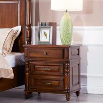 American country furniture simple all solid wood imported catalpa wood double bed wedding bed bedside table chest bedroom TV cabinet