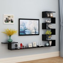 Living room hanging wall TV Decorative Shelve set-top box Easy lockers Sub-film Film and TV wall Two sides wall-mounted