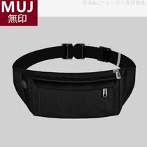 Muji MUJ Japanese sports waist bag mens running womens large capacity fitness outdoor light and thin waterproof belt straight hair
