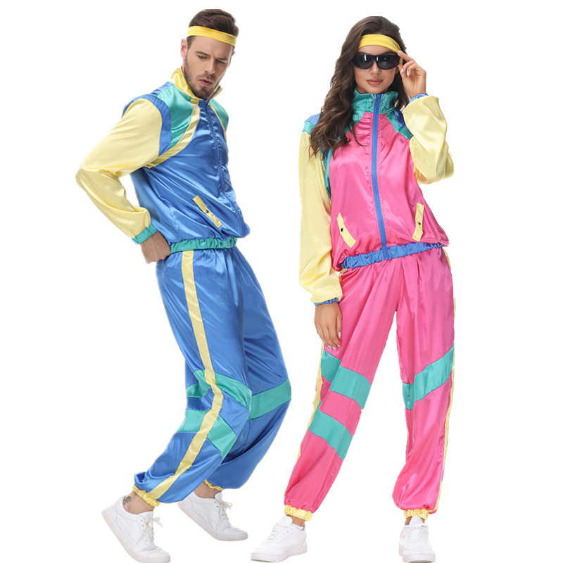 Halloween Hip-Hop Party Clothes Cosplay Stage Costumes Adult Retro Disco Couple Dance Sportswear Halloween Hip-Hop Party Clothes Cosplay Stage Costumes Adult Retro Disco Couple Dance Sportswear