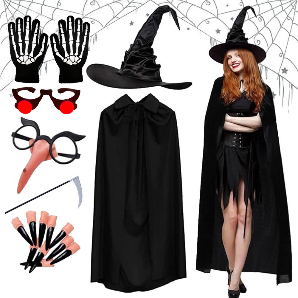 万圣节死神镰刀披风！黑色成人派对必备吸血鬼男女巫师斗篷，终于找到了！！_斗篷_淘宝服装网