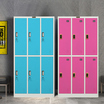 Color six-door locker staff lockers bathhouse storage cabinet Bath center change wardrobe shoe cabinet iron wardrobe