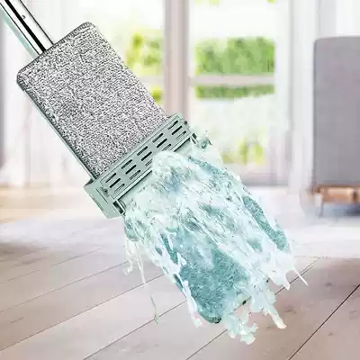 Increase the coarse water absorbent hand-free hand washing flat mop rotating household mop artifact lazy mop bucket mop head