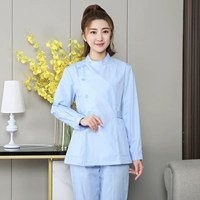 Синий лонгслив, нарукавники, комплект