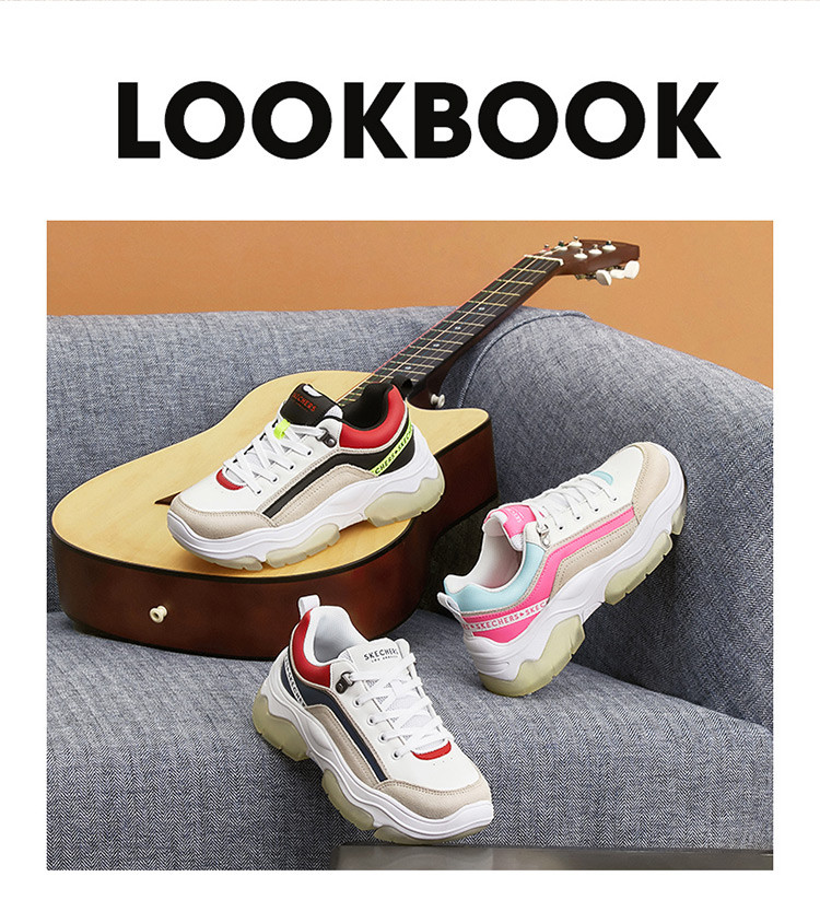 Skechers 斯凯奇 STREET系列 女子复古厚底松糕老爹鞋 155051 双重优惠折后￥199包邮