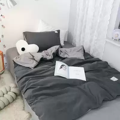 Bedding seven-piece set with quilt core pillow full set combination five or six-piece dormitory full set with quilt pillow