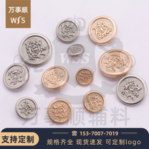 Fashionable metal buttons British style round clothes decorative accessories woolen coat sweater jacket buttons suit buttons