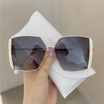 Sunglasses female summer 2021 new trend retro advanced sense sunglasses anti-ultraviolet ins big face thin