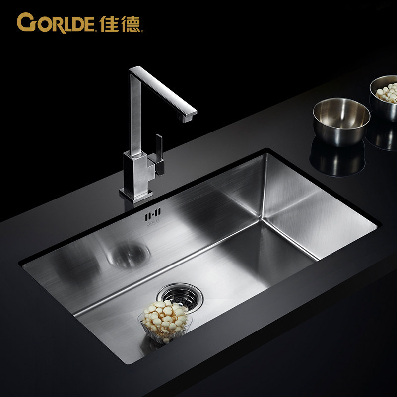gorlde canon kitchen sink Stainless Steel Hand Sink Single Sink Wash Vegetable Basin Single Sink Dishwashing Tank Wash pool