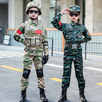 Childrens camouflage uniform suit boy special forces summer short-sleeved girls summer camp outdoor development training military training uniform