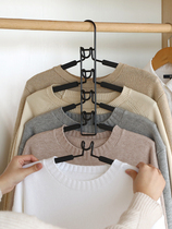 Japan imported MUJIE space-saving multi-functional multi-layer hanger hook magic household wardrobe storage folding support