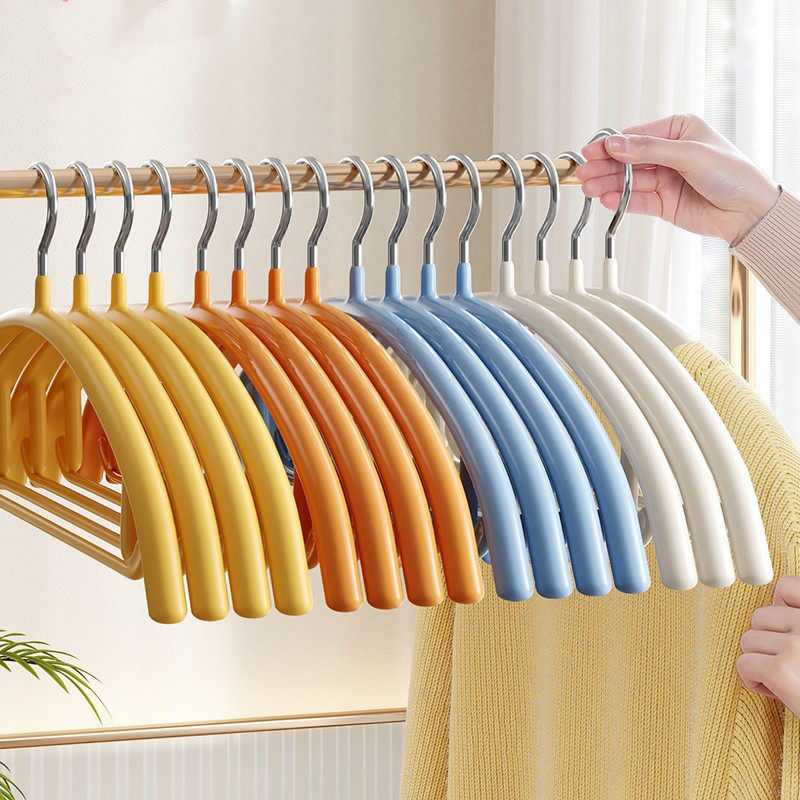 Japan imported MUJIΕ hanger anti-shoulder corner seamless household plastic dip drying clothes hanger hanging clothes hanger