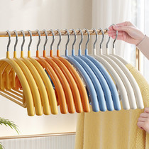 Japan imported MUJIΕ hanger anti-shoulder corner seamless household dip plastic drying clothes hanger hanging clothes hanger