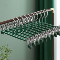 Japan imported MUJIΕ household trousers hanger jk skirt clip seamless stainless steel strong trousers hanger hanging