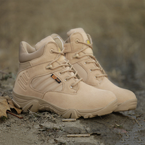 Dunlang combat boots mens spring and summer tactical boots high-top ultra-light training marine boots security shoes infantry desert boots non-slip