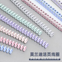 A4 loose-leaf DIY accessories porous 30 holes round hole coil binding strip plastic loose-leaf clip ring A5 B5 shareable new