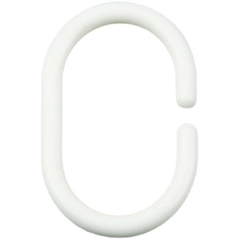 White plastic thickening C-shaped round curtain curtain hook open-mouth bath curtain dedicated punch-free